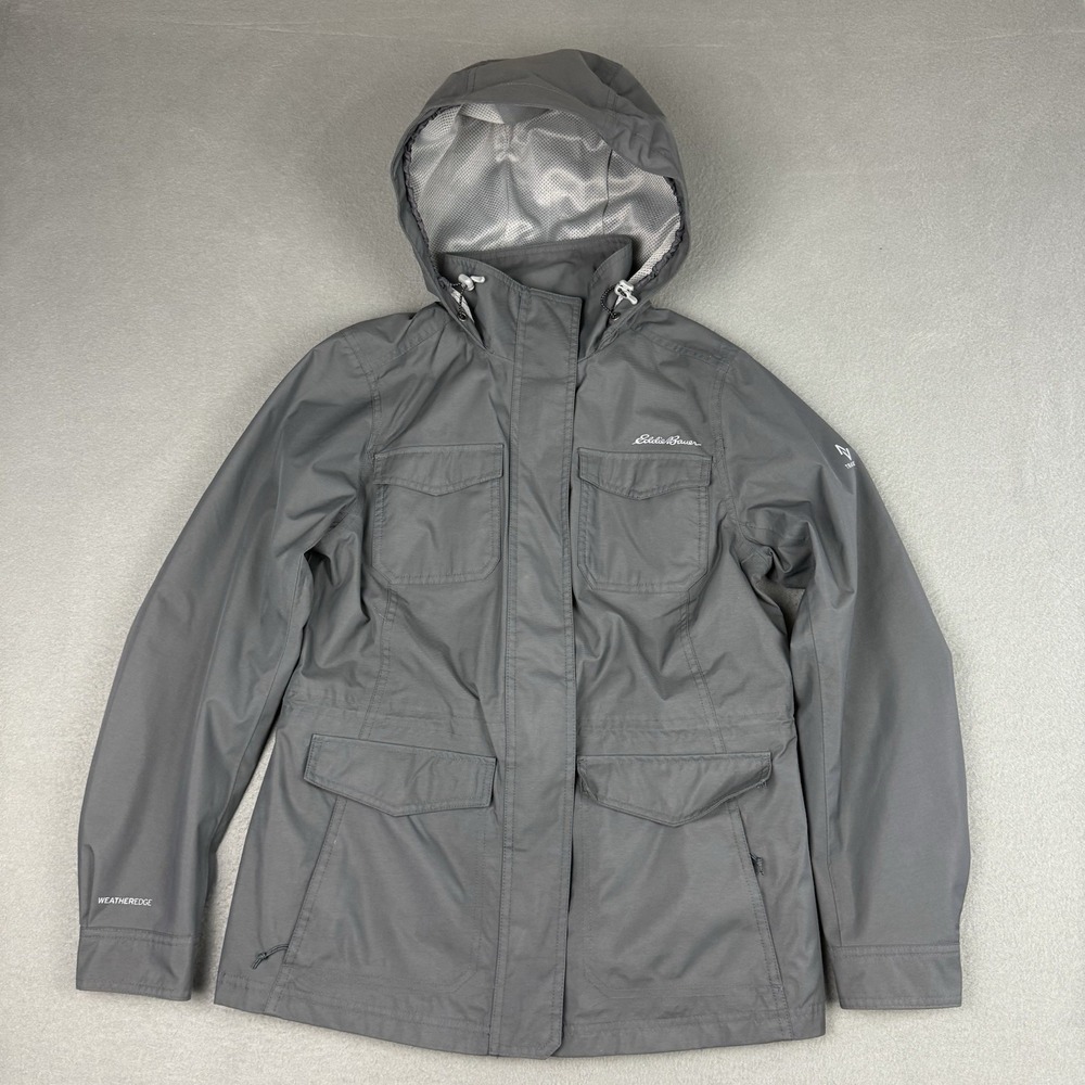 Eddie Bauer WeatherEdge Travex Women‎ Medium Rain Jacket Lightweight Travel Coat